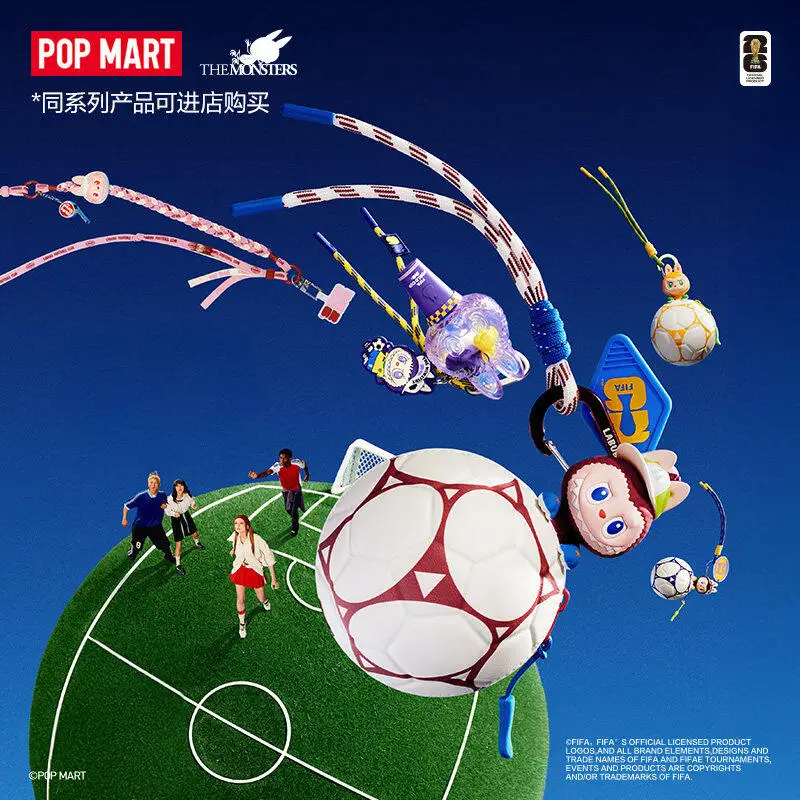 Фото POP MART THE MONSTERS FIFA SERIES - Мини-фигурки в форме футбольного мяча, оригинальные коллекционные игрушки-сюрпризы, украшения для дома №2