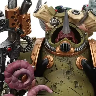 Фото 【JOYTOY】40K Death Guard Deathshroud Terminator 2 с перчатками Manreaper и Plaguespurter, масштаб 1/18 №1