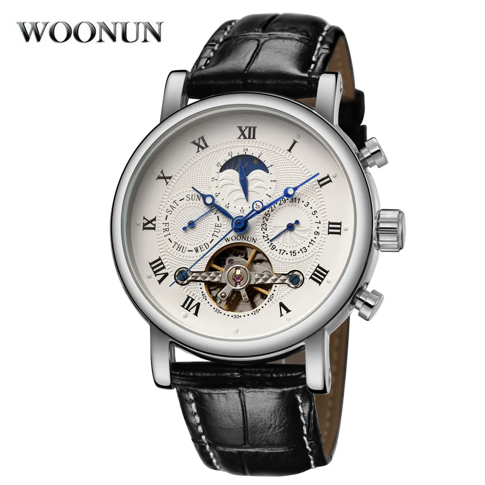

2022 New's Moon Phase Watch Luxury Tourbillon Watches Men Automatic Mechanical Wristwatches Waterproof Shockproof Dropshipping