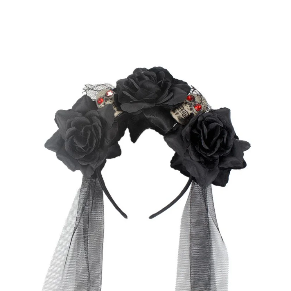 

Headbandhair Flowerhoop Rose Dead Headpiece Accessoriesday The Black Mexicangothic Headbands Headdress Partyheadwear Cosplay