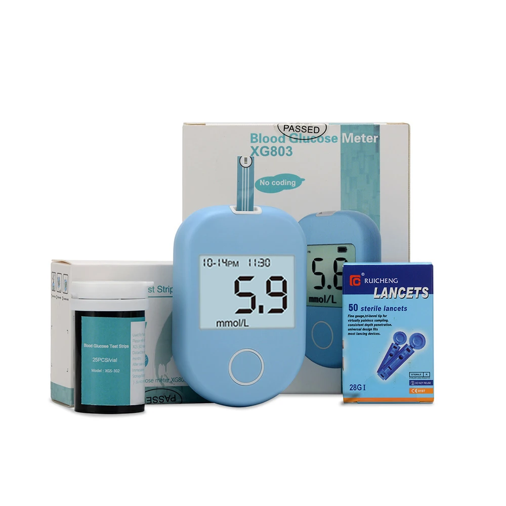 Medical Blood Glucose Meter Glucometer Diabetic Sugar Gluco Diabetes Tester Monitor Or Test Strips Lancets Health Care Tools