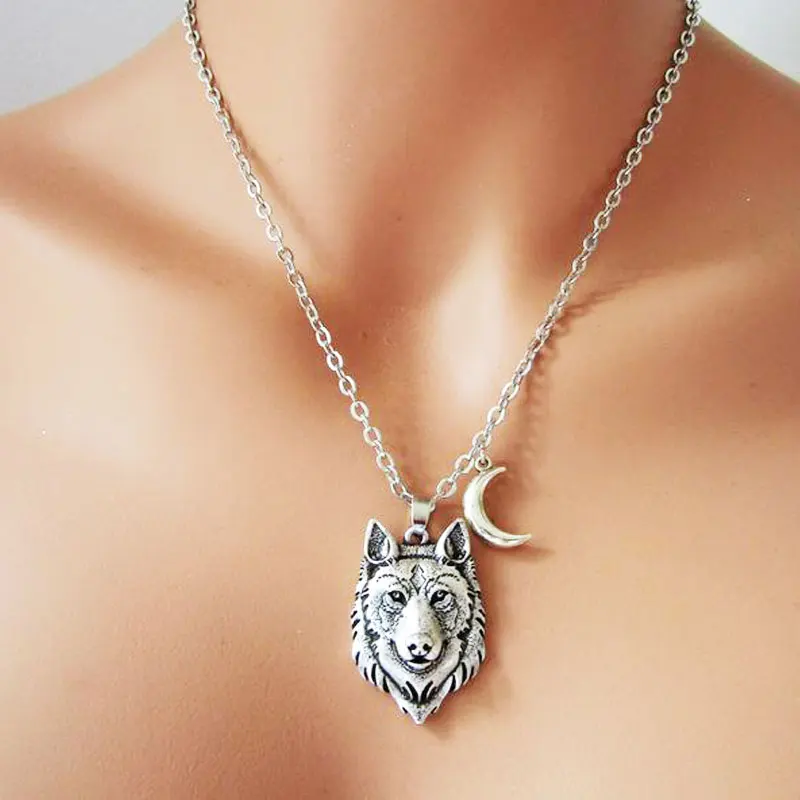 

Fashion Trend Jewelry, Ethnic Tribal Wolf Totem Pendant Necklace, Macho Symbol Men's Gift, Wolf Jewelry Necklace