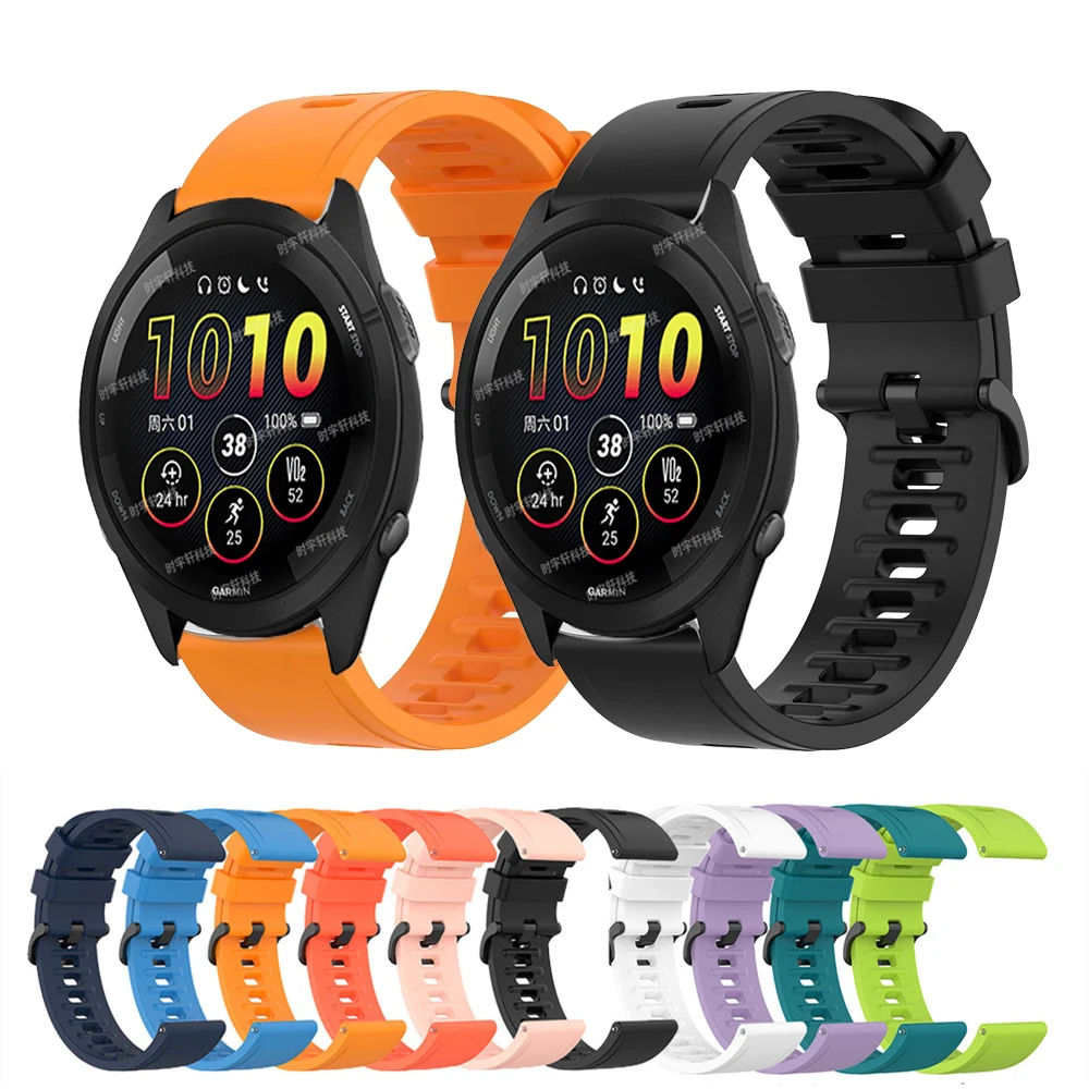 

Ремешок для наручных часов Garmin Forerunner, спортивный силиконовый браслет с быстросъемным ремешком 22 мм 20 мм для Garmin Forerunner 265 255 55/CAME 2 Plus/Sq 2/Vivoactive 4 3