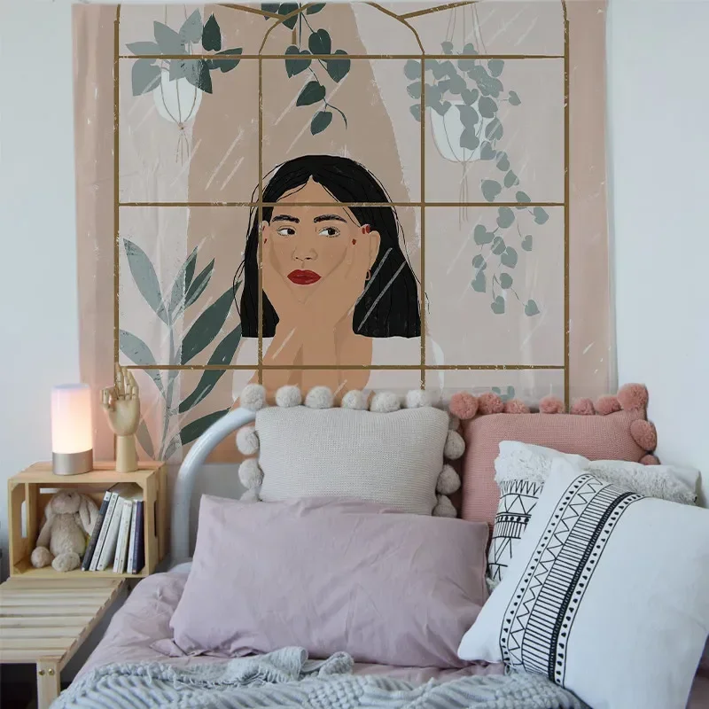 Модный гобелен с изображением персонажа богемный настенный декоративный