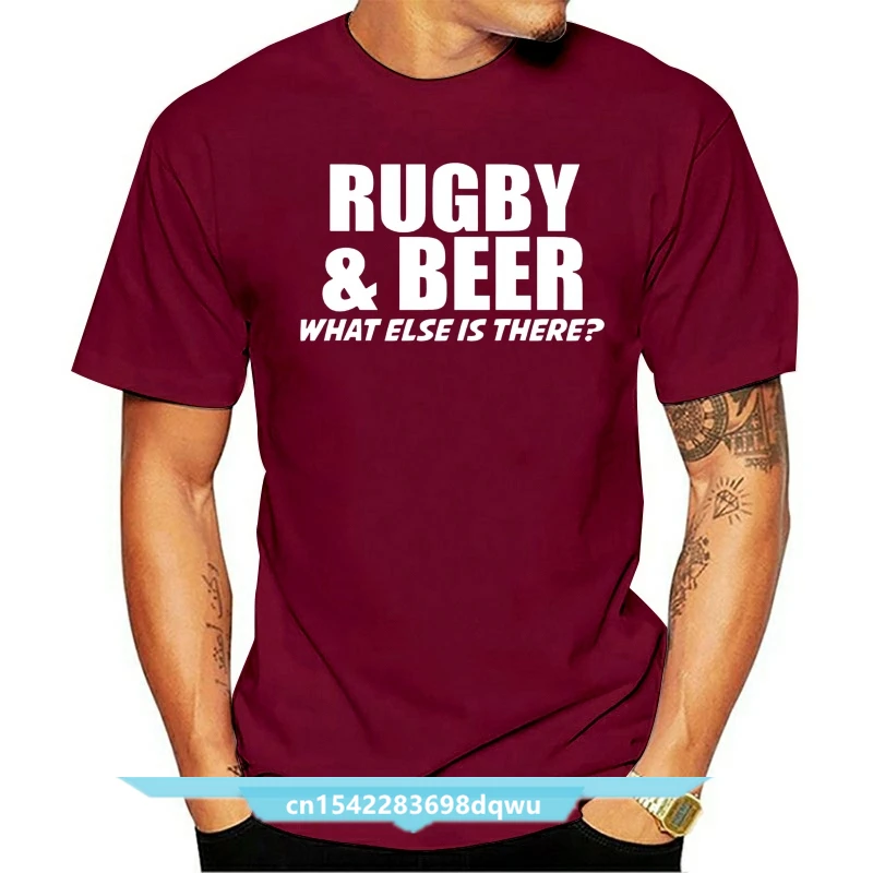 

Rugby & Beer T-Shirt - What Else T Shirt Funny Sport Rugger Union League Scrum Summer Men'S Fashion Tee 2021 Fashion T Shirt