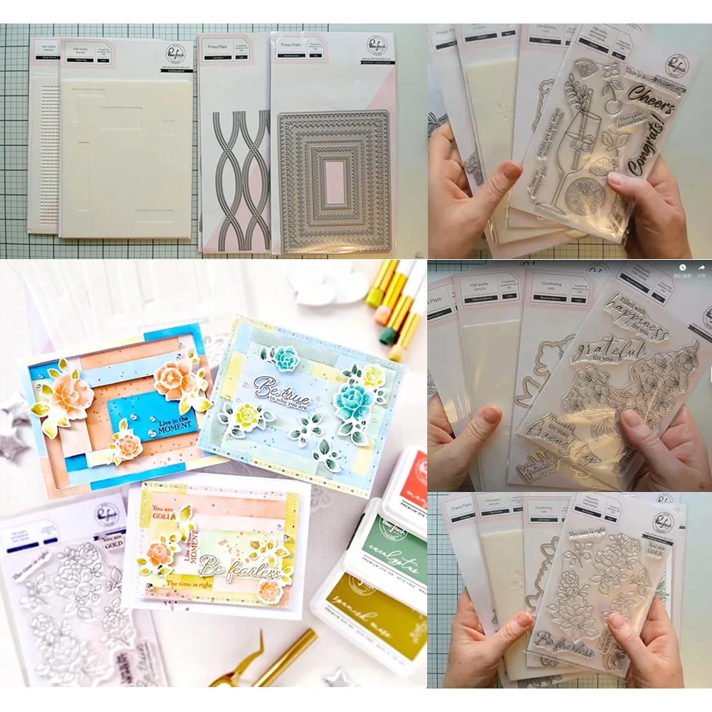 Dreamy Pinkfreshs вырезанные штампы трафарет Горячая фольга Скрапбукинг дневник