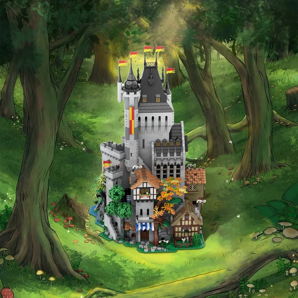 Конструктор MOC классический Львиной Knightseds модель высокой башни средневековые
