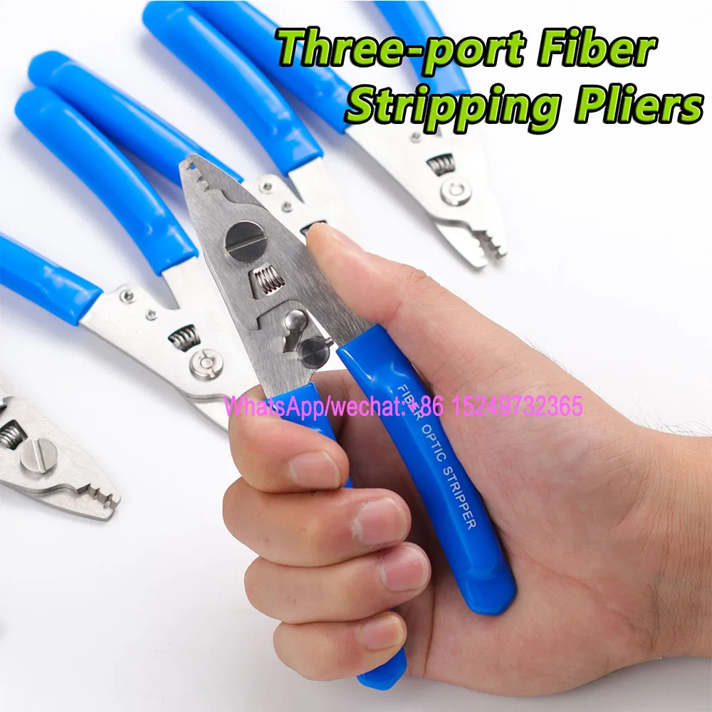 Stainless Steel Three-port Fiber Stripping Pliers FTTH Tool  Optic StrippingPlier Tool