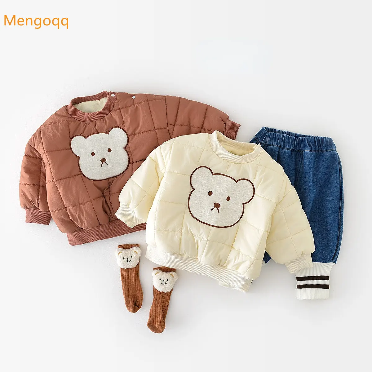 

Осенне-зимний теплый пуловер с круглым вырезом и длинными рукавами