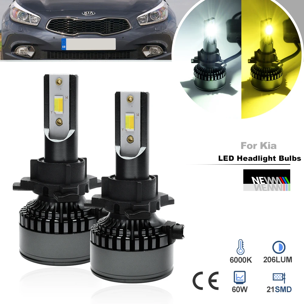 

Для Kia Cee 'd II CD Sorento Optima Sportage Sedona Carnival Cadenza ближний свет H7 Двухцветная светодиодная лампа для бампера