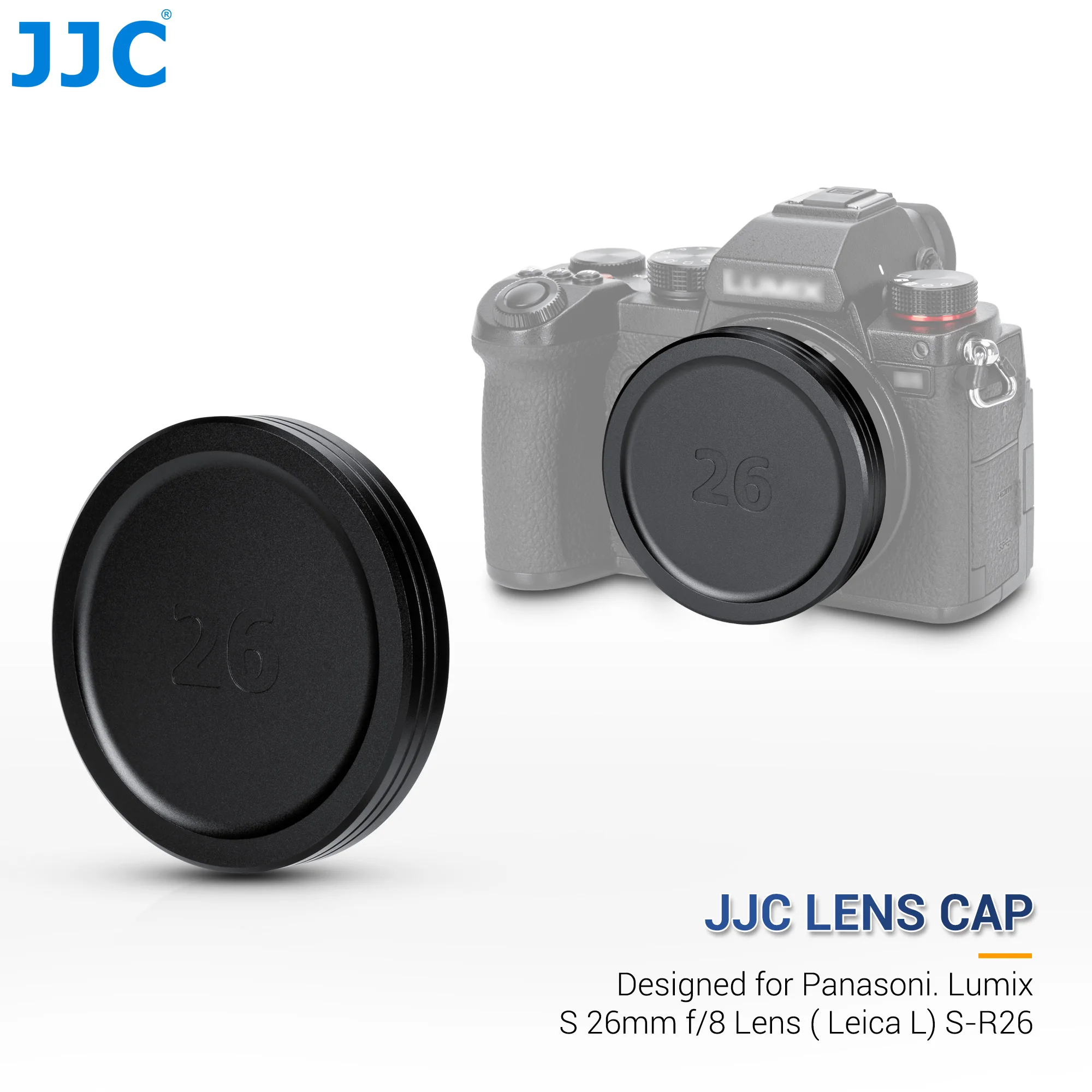 Фото Металлическая крышка объектива JJC для объектива Panasonic Lumix S 26 мм f/8 (Leica L) Крышка объектива Защита от пыли и отпечатков пальцев №1