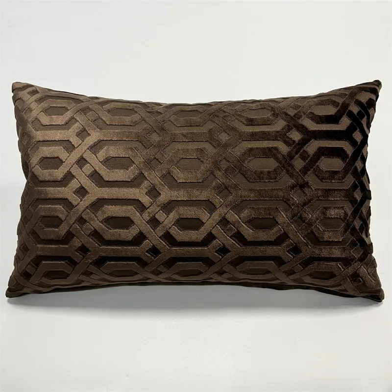 Бархатный жаккардовый чехол для подушки 43x43 см