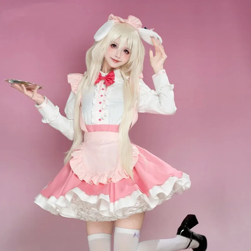 Amairo Шоколад ‌   Yukimura Chieri Ogimi Ichika Косплей Костюм Девушка Розовое Платье Лолиты Реквизит Хэллоуин Вечеринка Милая Униформа Горничной (art.: 3920d4c38fd62) - 3920d4c38fd62