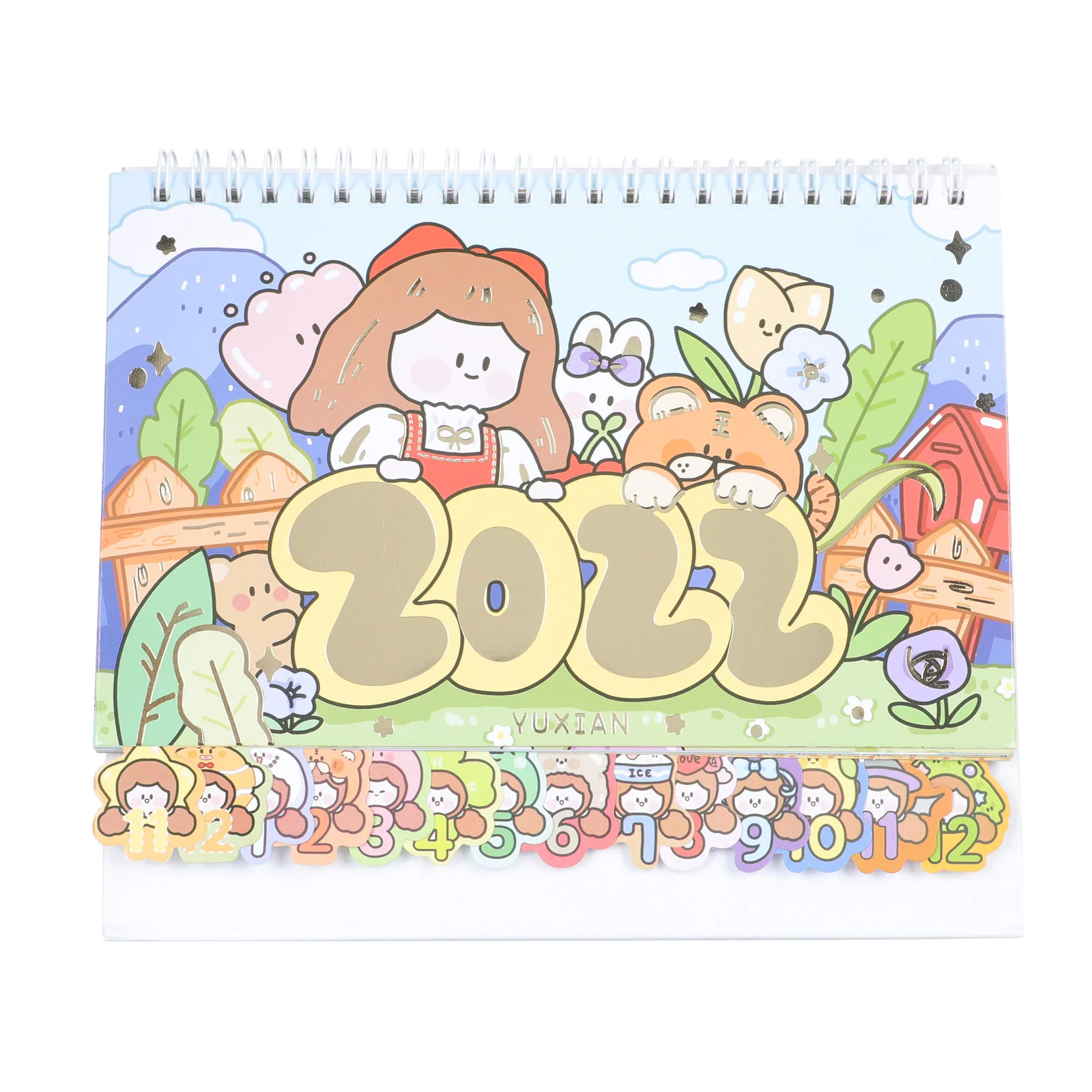 

1Pc Note-taking Calendar Decorative Calendar Colorful Calendar Calendar Notepad Desktop Calendar for Decor