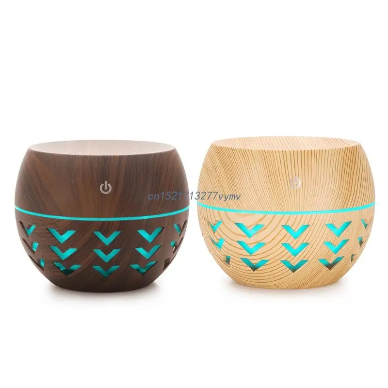 

130 мл увлажнитель воздуха, Электрический Ароматический диффузор, распылитель эфирных масел с зернистой поверхностью с 7 светодиодный светильник для автомобиля, дома, офиса