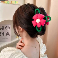 candy color flowers hairpin south koreas temperament fashionable sweet elegant hair clips ms girl travel wedding accessories