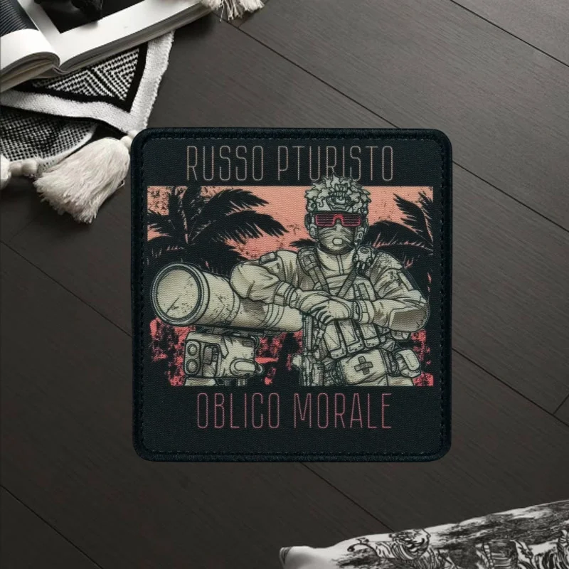 Нашивка с забавным принтом Russo Pturisto тактический значок морального моря крючок и