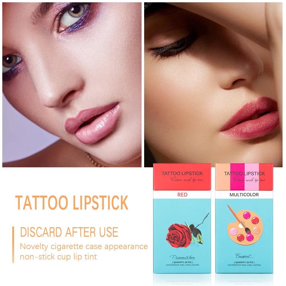 

New Cigarette Case Cotton Swab Lip Gloss Lip Glaze Lip Color Portable Lip Gloss Cotton Swab Lipstick