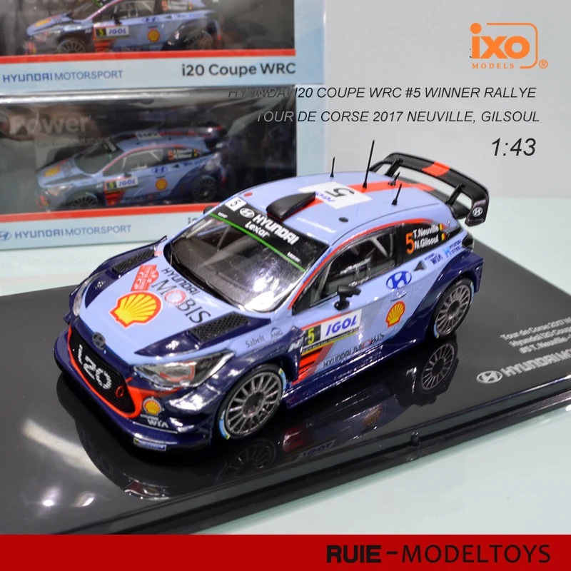 

1:43 IXO Hyundai i20 2017 Coupe WRC French Station won No. 5 alloy car model ornaments