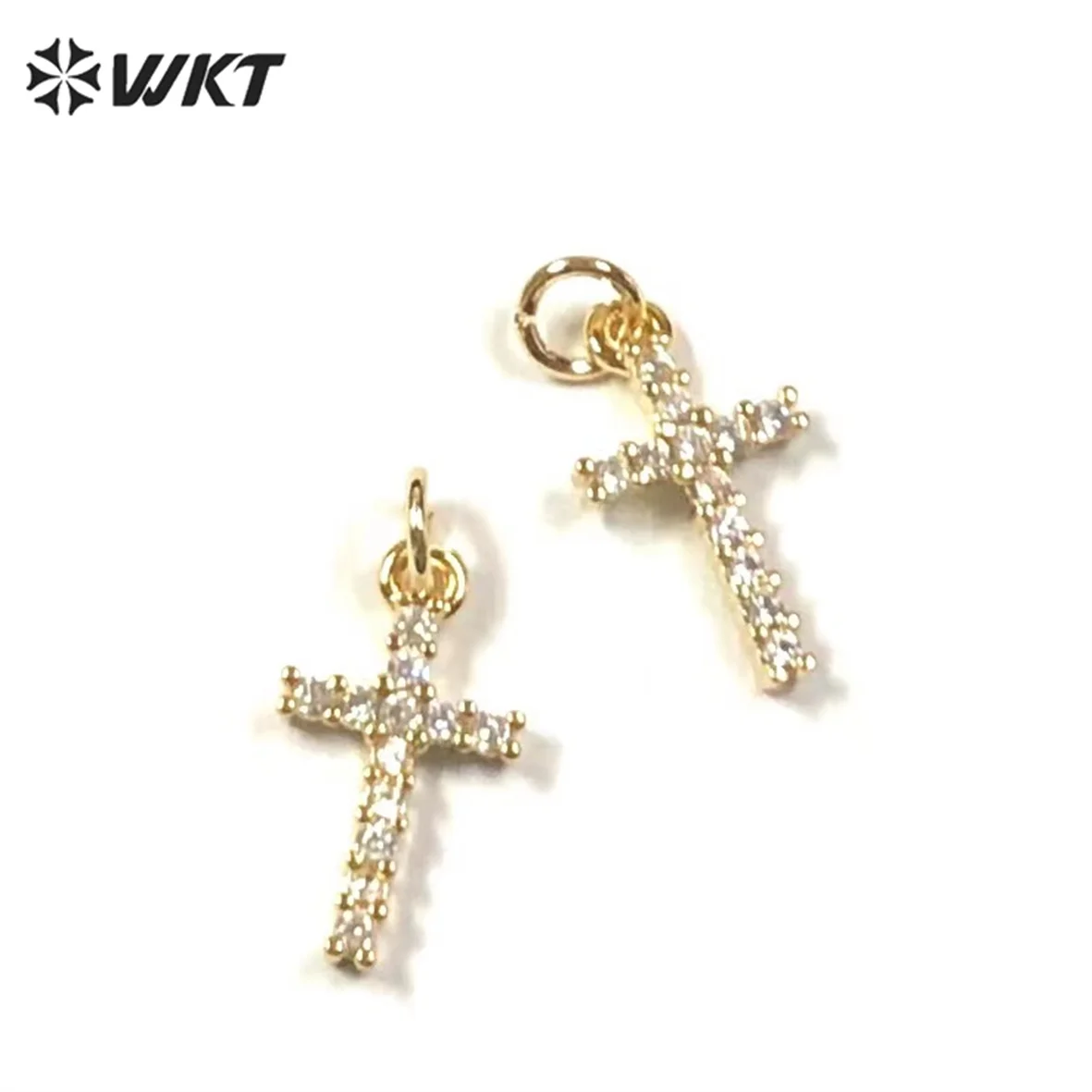 

WT-MP248 WKT Simple Zircon Pendant Cross Shape Gold Ladies High Quality Jewelry Earrings Necklace Accessories Wholesale