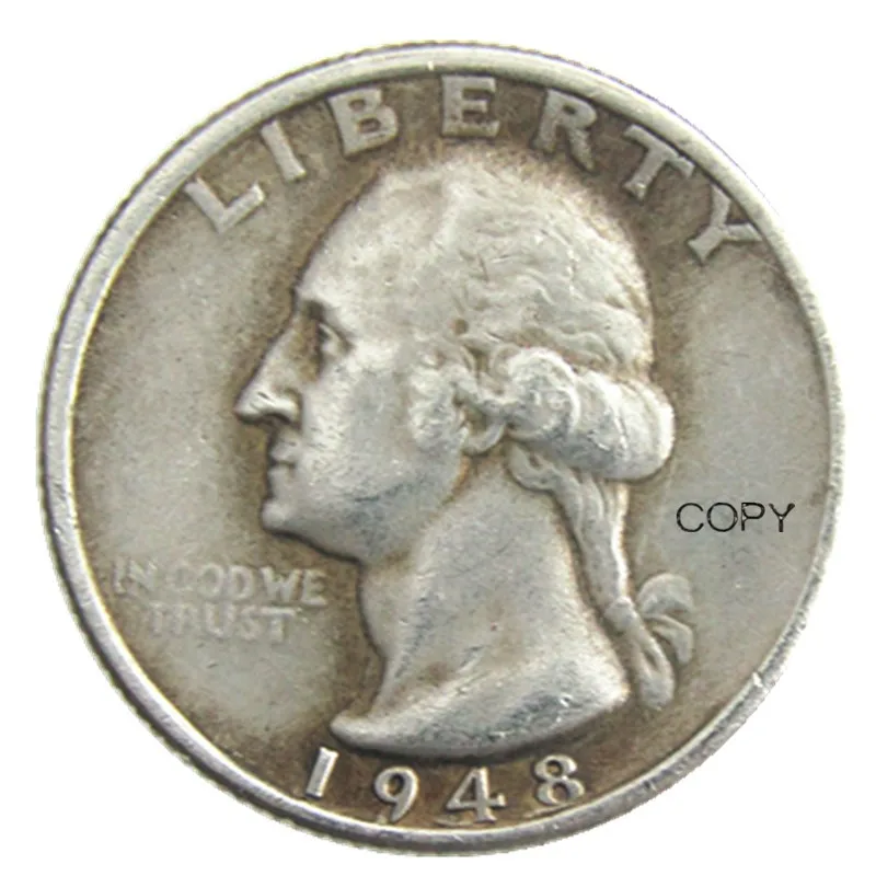 US 1948P/D/S квартал Вашингтон Посеребренная копировальная монета US 1948P/D/S квартал Вашингтон Посеребренная копировальная монета