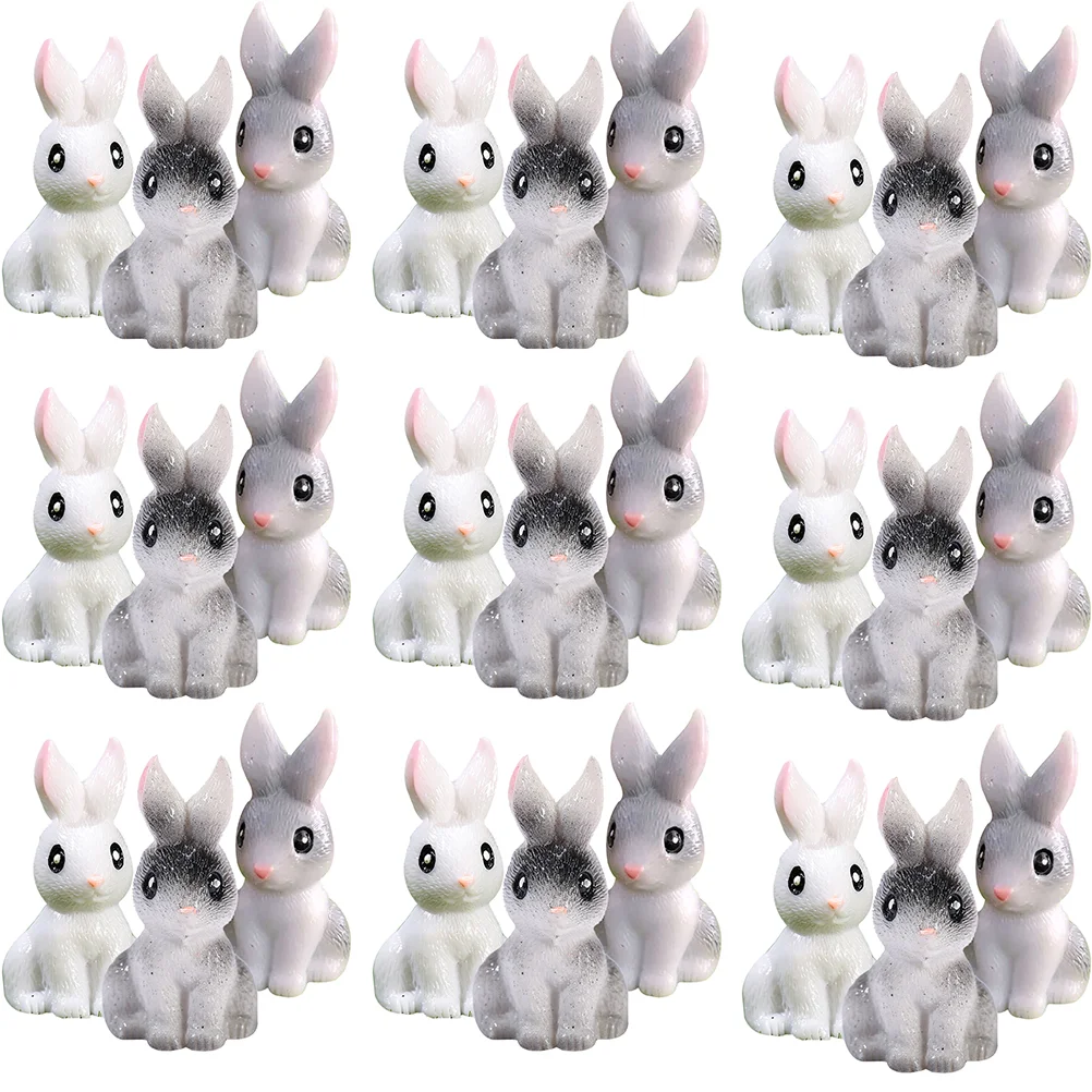 

Micro Landscape Rabbit Small Adornment Yard Resin Craft Decors Miniature Decoration Animals