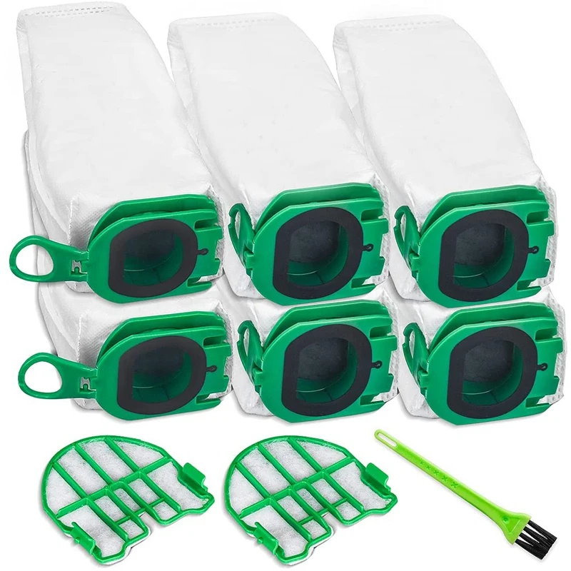 

6 Pieces Replacement Bags For Vorwerk 2 Pieces HEPA Filter For Kobold VB100 Vacuum Cleaner