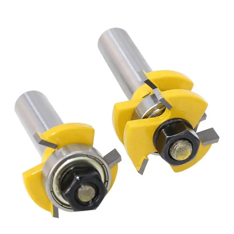 

6mm/6.35mm/8mm ShankTongue & Groove T-Slot Joint Assemble Router Bit For Flooring Panel Woodworking Tool Milling Cutters
