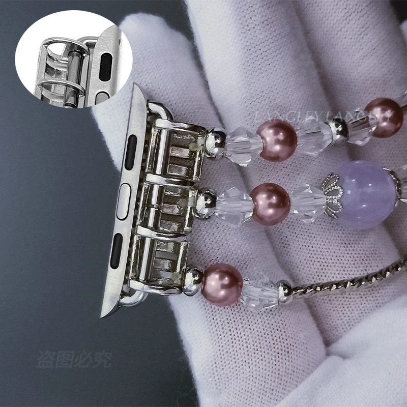 40PCS Diamond Connector for Apple Watch band Adapter 45mm 40mm 44mm 41mm 38mm Connectos for Iwatch Series 7 6 5 4 SE 20-Pairs