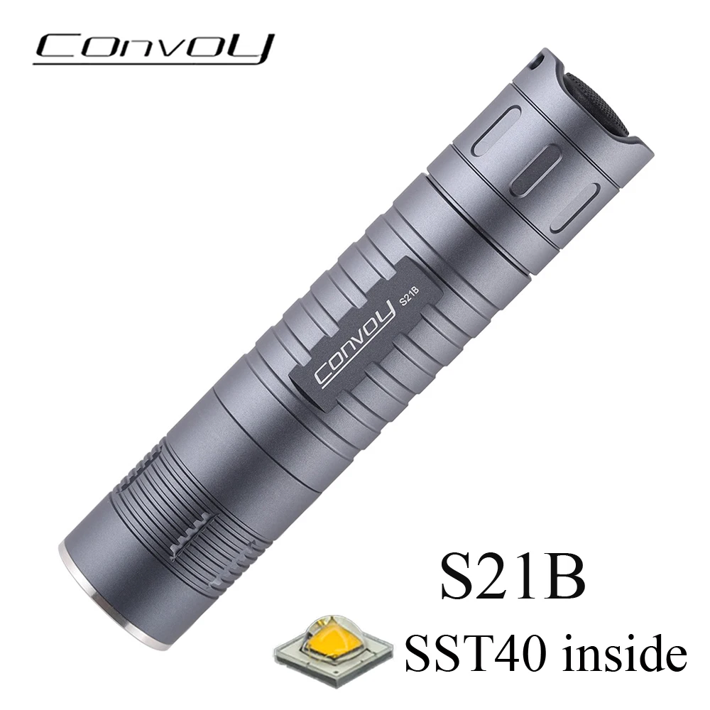Convoy S21B SST40 фонарик Linterna светодиодный портативный фонарь 21700 вспышка Lanterna мощный