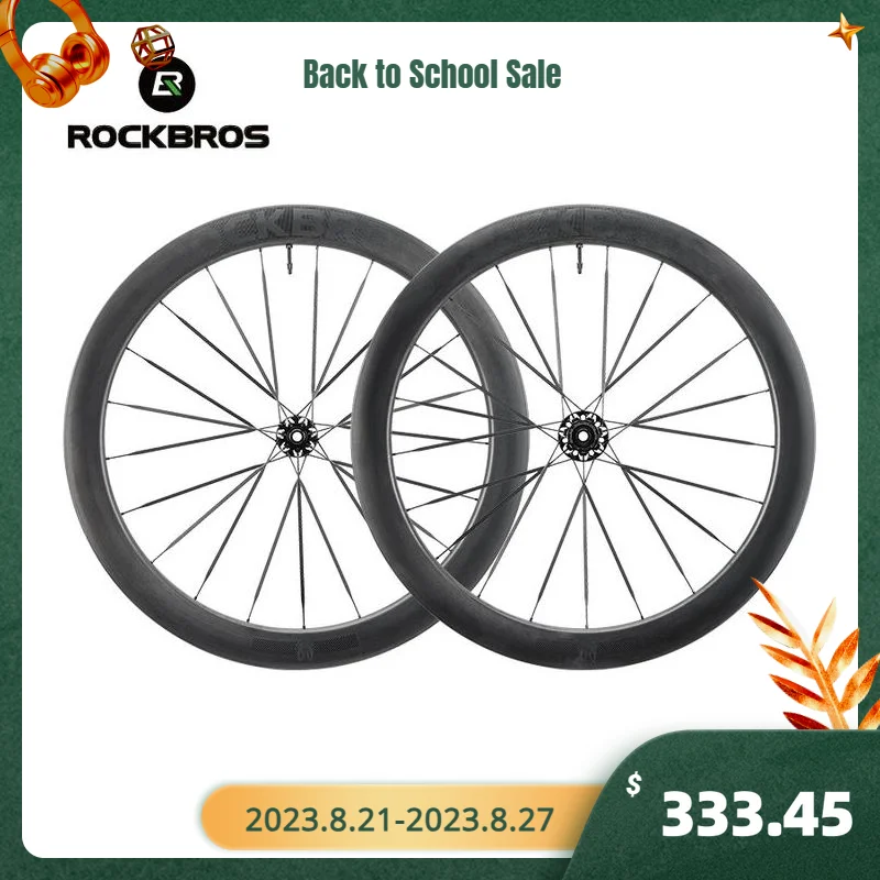 ROCKBROS Carbon Bicycle Wheelset 38mm 55mm Wheel Tubeless Cl