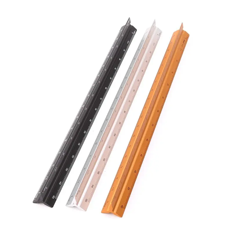 

Triangular Scale Ruler Measurement Ruler Students Stationery Triangular Rulers