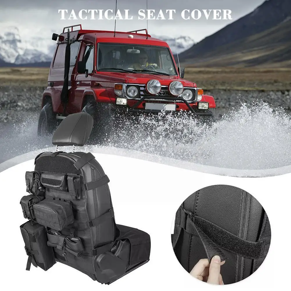 

Universal Front Seat Cover Case Storage Bags Muti-Compartments Organizer Holder Pockets Stuff Molle Pouches C7O0