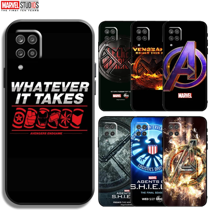 

Avengers Logo Phone Case For Samsung Galaxy A12 Coque Back Ultra-Thin Silicone Cover Funda
