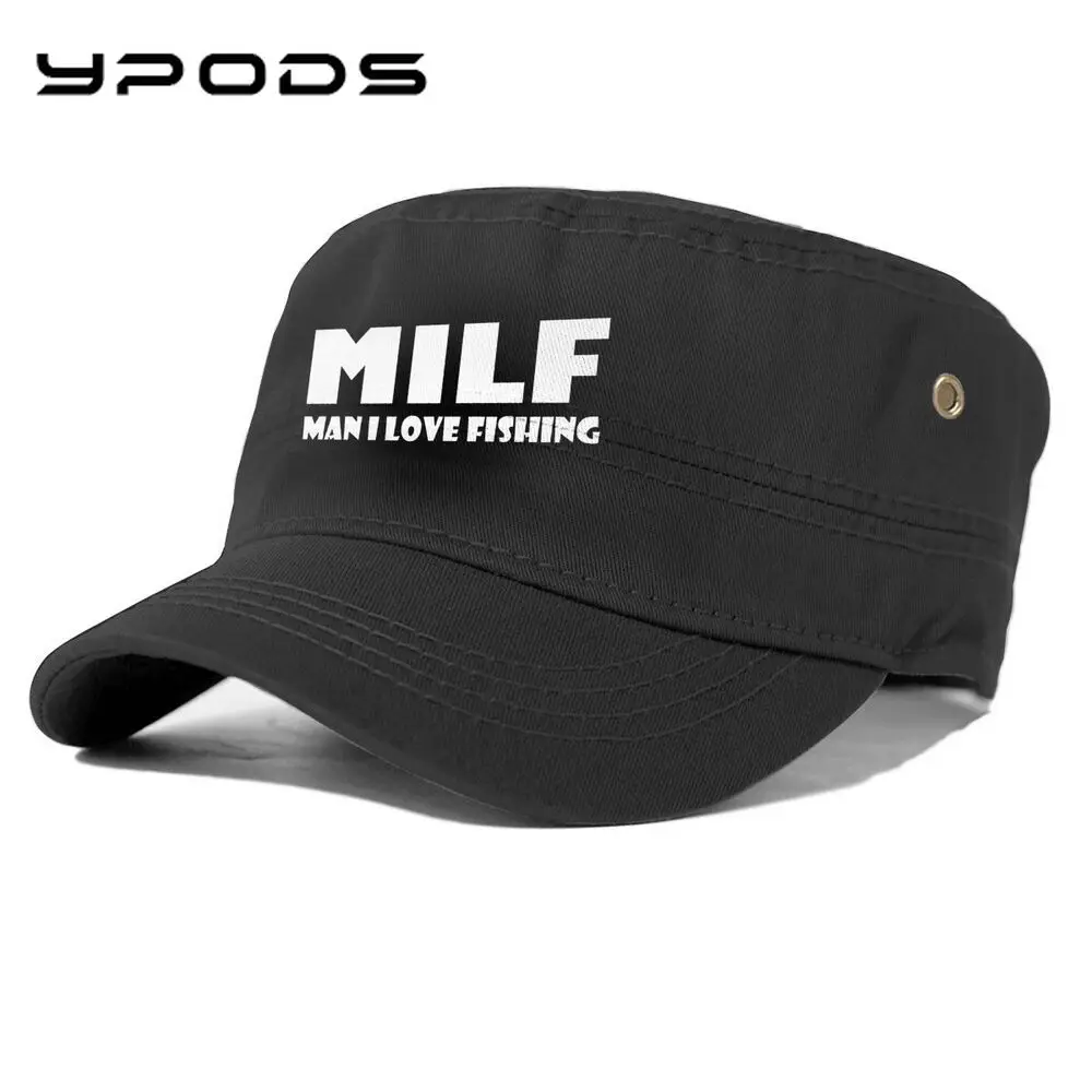 

Fisherman Hat for Women MILF Man I Love Fishing Men's Baseball Trump Cap for Men Casual Black Cap Gorras