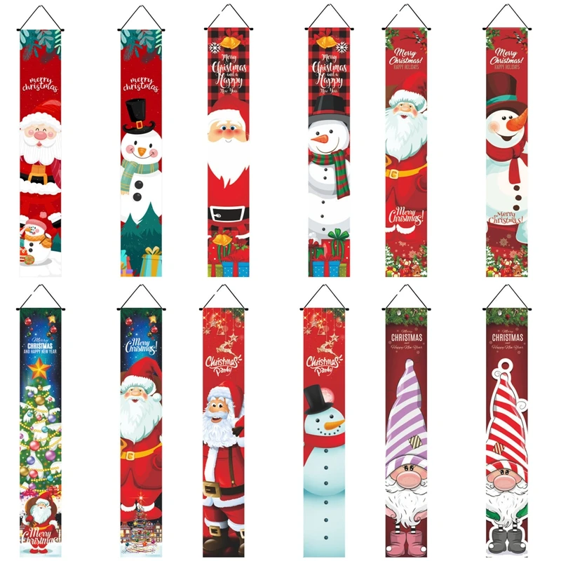 

Christmas Door Decoration Merry Christmas Banner Decor For Home Hanging Xmas Ornament Navidad Happy New Year Gift 2023