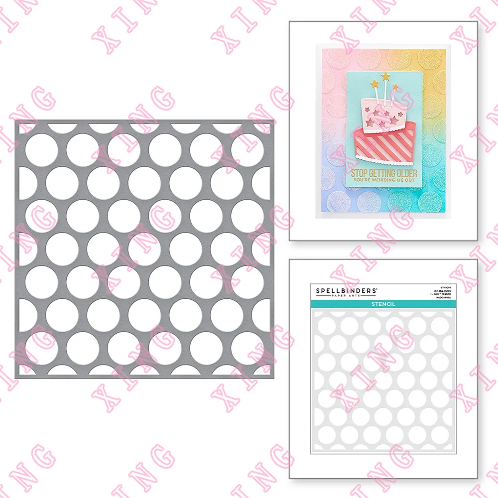 

2022 Newest Painting Scrapbook Decoration Embossing Template on the Dots Layering Stencil Diy Greeting Card Craft Reusable Molds