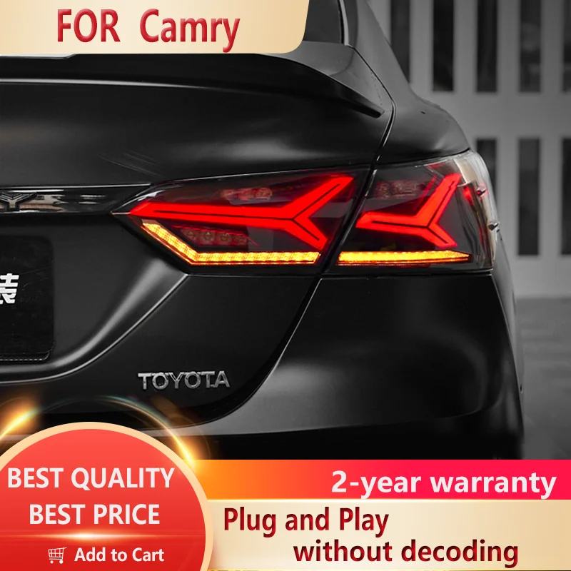 

Новый задний фонарь для Toyota Camry, задние фонари 2018 2019, задний фонарь для фотовспышки, Задний сигнал