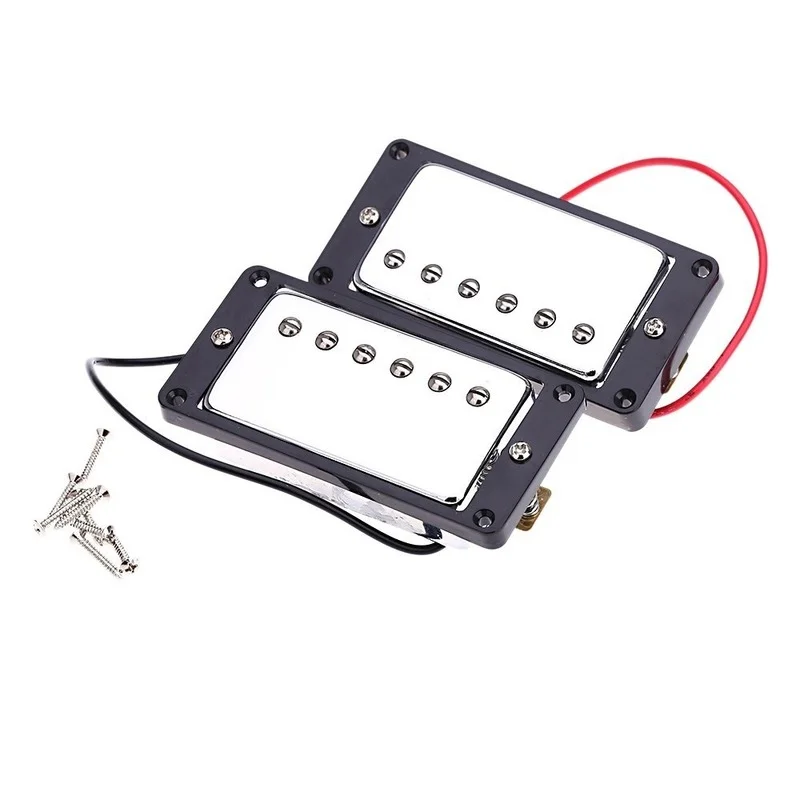 

Double Chrome Humbucker Humbucking Pickup Electric Guitar Pickup DIY Kit for Electric Guitar Replacement