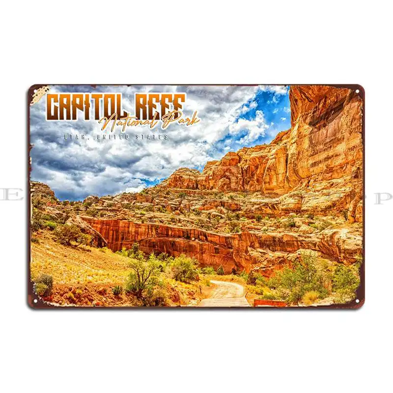 Металлический плакат с изображением рифа в национальном парке Металлический плакат с изображением рифа в национальном парке