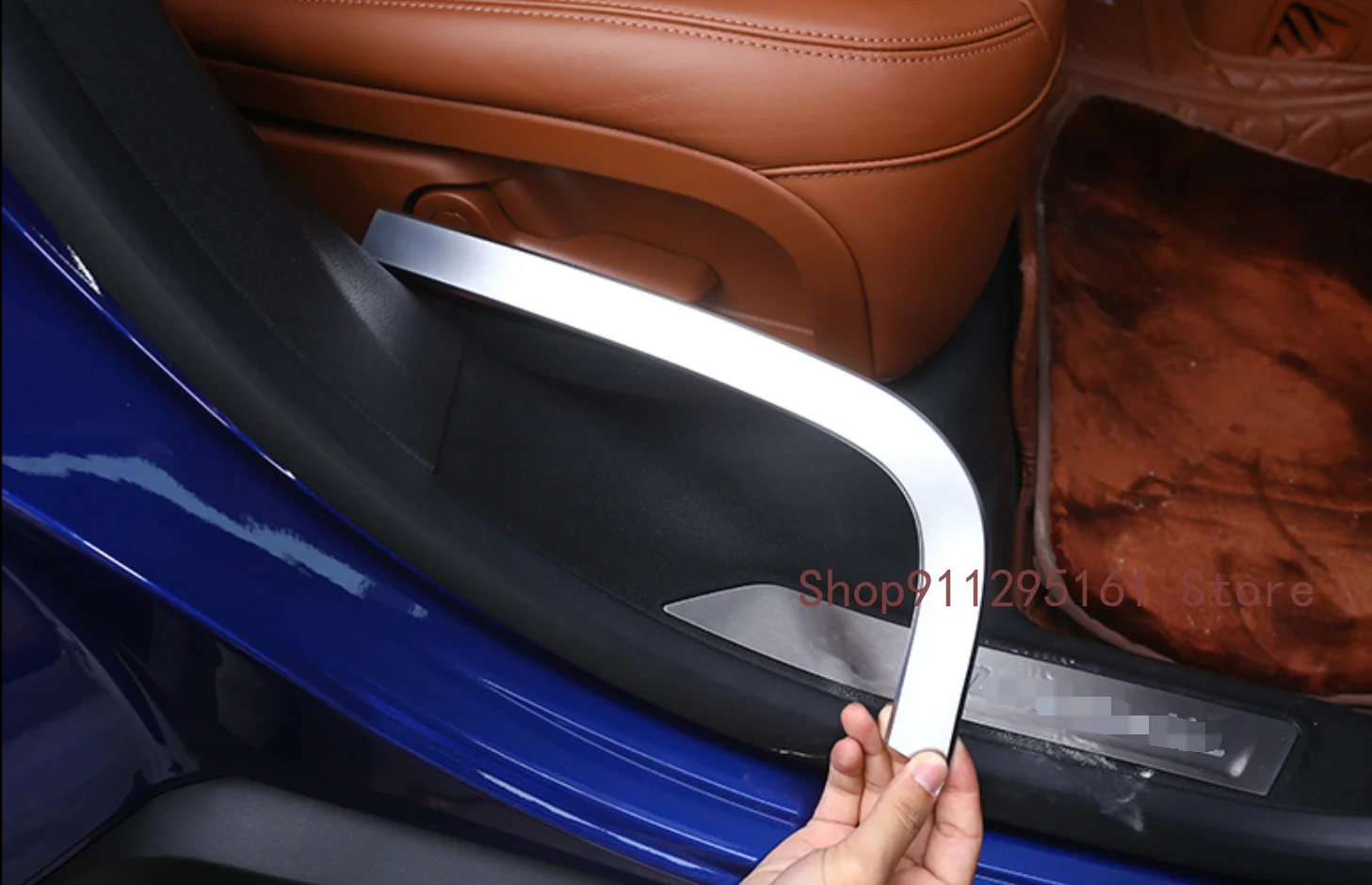 

2pcs For Maserati Levante Car ABS Rear Row Seat Decoration Strips Trims Auto Accessoreis