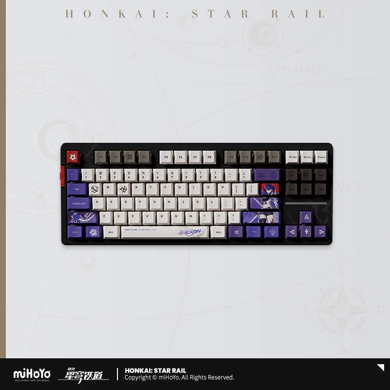 miHoYo Acheron Mechanical Keyboard Anime Honkai: Star Rail Custom Tri-Mode Wireless Bluetooth 5.0 Rgb For Gamer