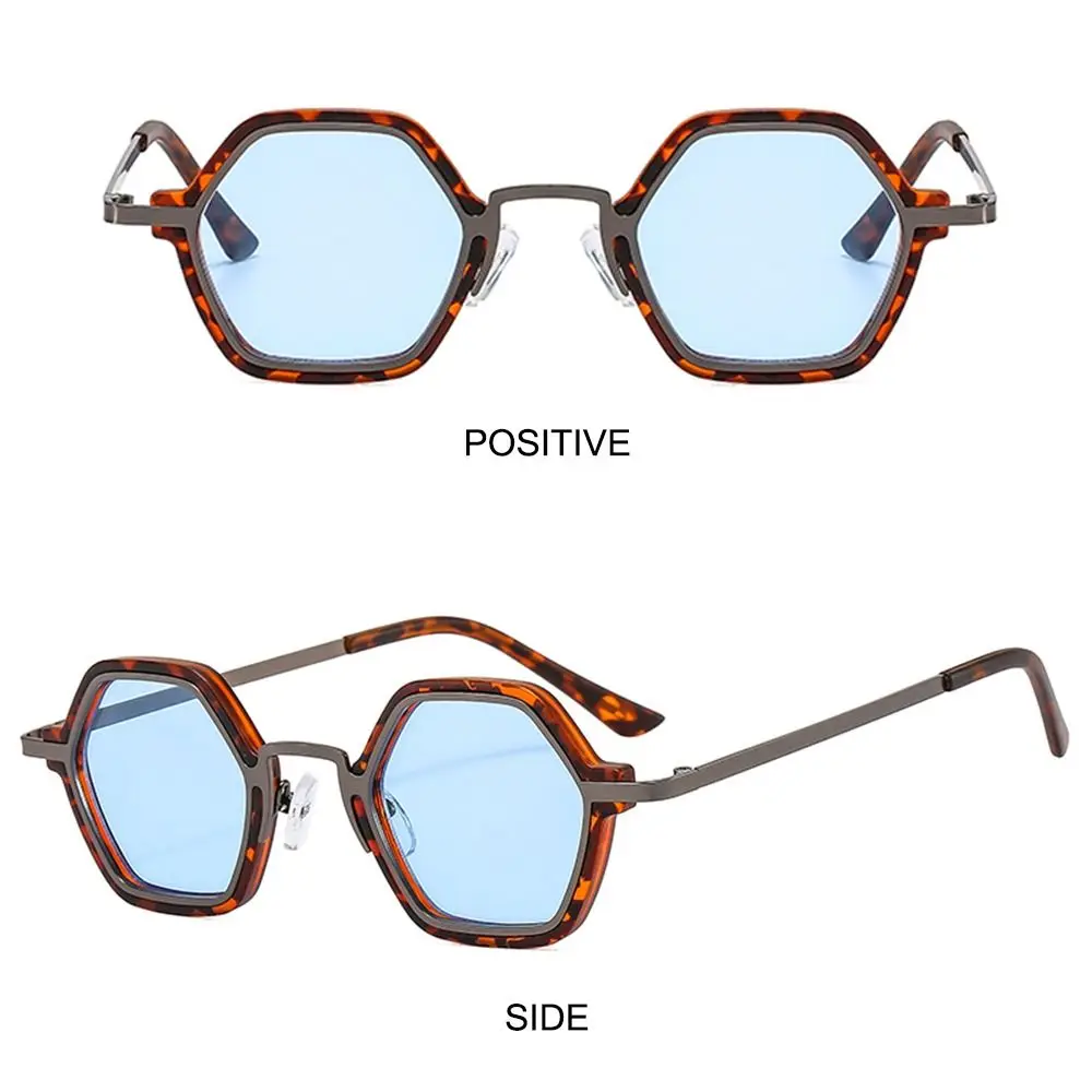 Маленькие многоугольные солнцезащитные очки с защитой UV400 модные в стиле хип-хоп