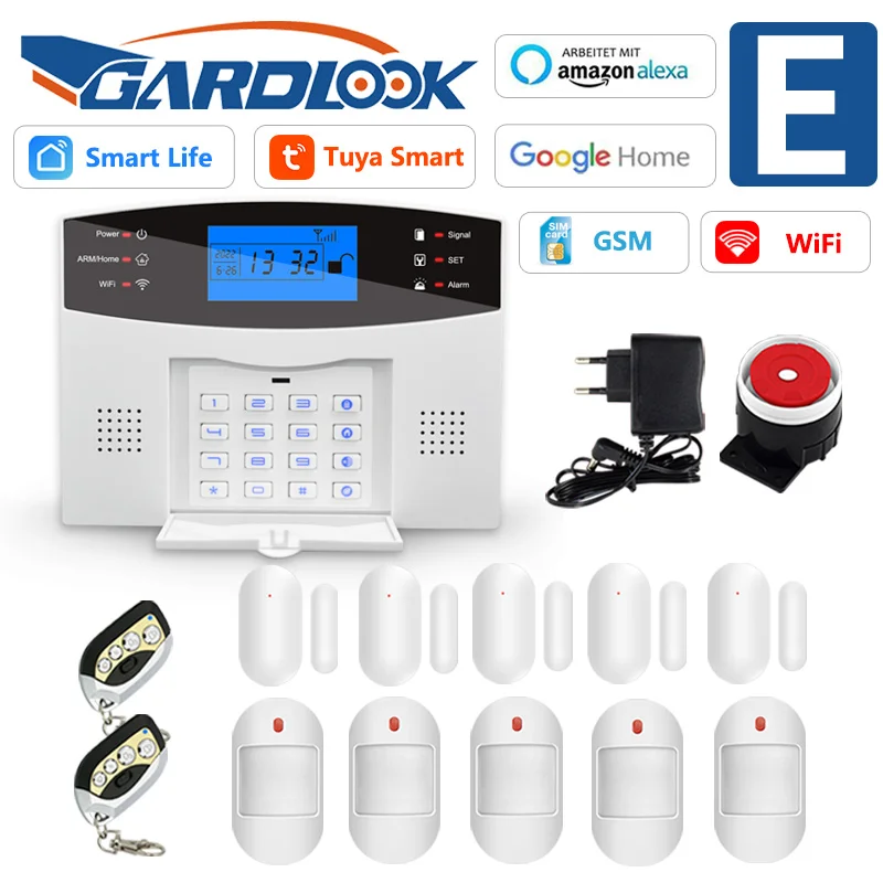 

Охранная сигнализация GARDLOOK T2B для дома, с Wi-Fi, 433 МГц, GSM