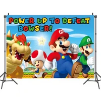 game super mario brothers party background childrens birthday party photography background cloth wall decoration theme supplies