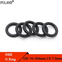 5pcs nbr o ring seal gasket thickness cs 7mm od 74304mm nitrile butadiene rubber spacer oil resistance washer round shape black