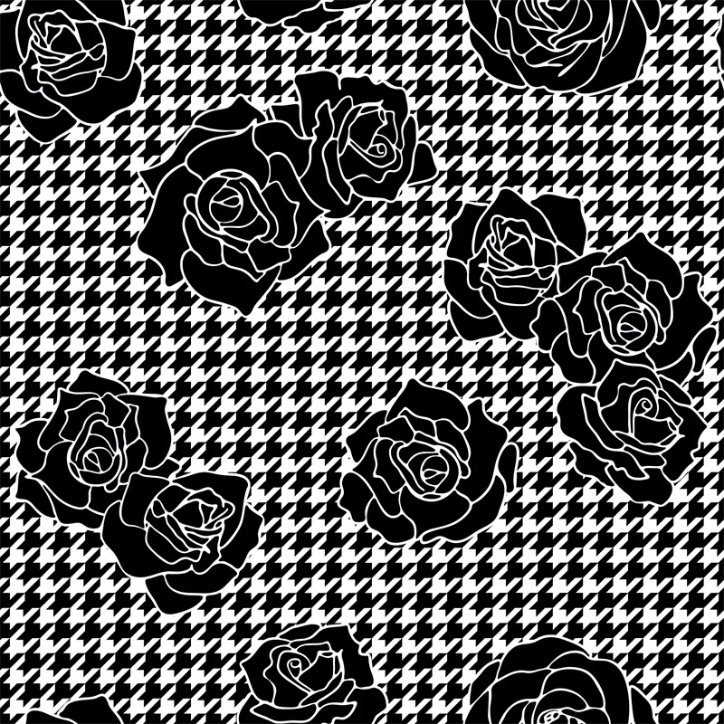 High-end swimwear clothing fabric customization Abstract line golden drawing fresh flower pattern digital printing fabric4A |
