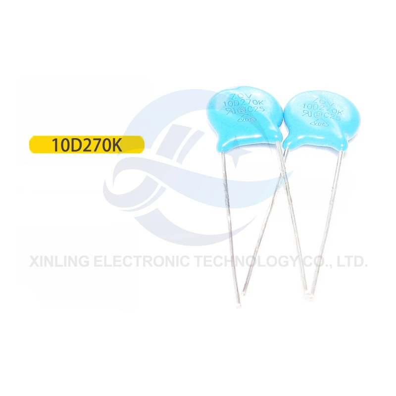 

10pcs ZOV varistor 10D270K 10d-270k voltage 27V 10D 270K in-line resistor