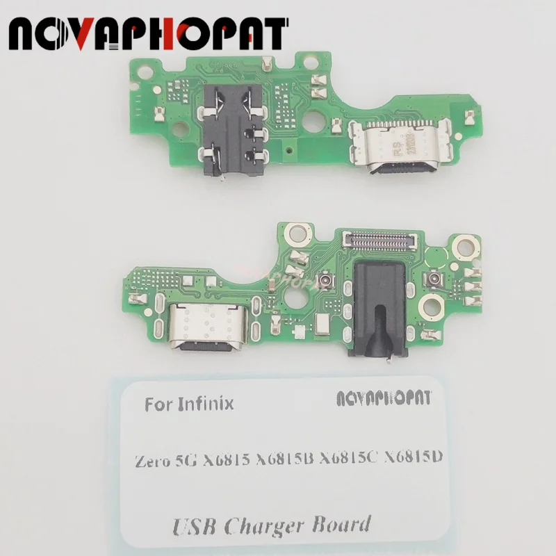 Фото Для Infinix Zero 5G X6815 X6815C USB-док-станция, порт зарядного устройства, разъем для наушников, аудиоразъем, гибкий кабель для микрофона, зарядная плата, гибкий кабель №1