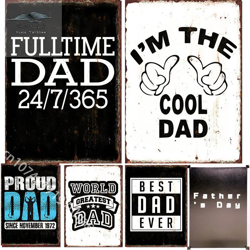 

Father's Day Metal Tin Sign Content Vintage Club Pub Bar Decor Signs Bourbon Decorative Plaques Painting Wine Wall Decoration